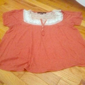 Cute lace peach top