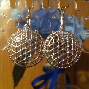 Genuine silver and gold sundial earrings!!!