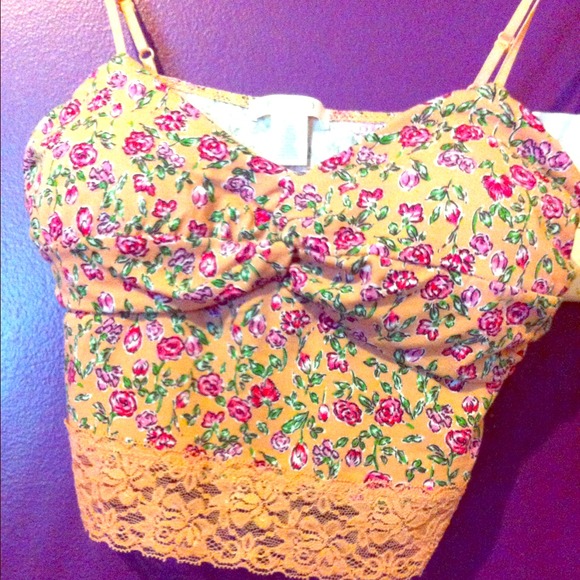 Cute, size small, spaghetti strap, cut-off top!