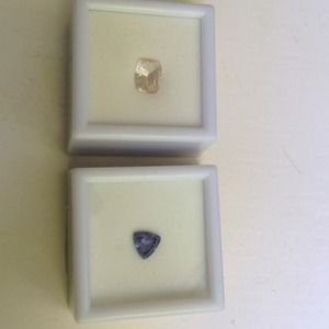 RESERVE for @karlee Morganite and Tanzanite gems .