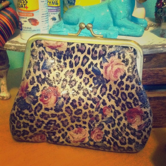 ON HOLD!! Animal print coin pouch!