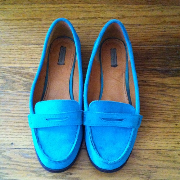 Teal loafers