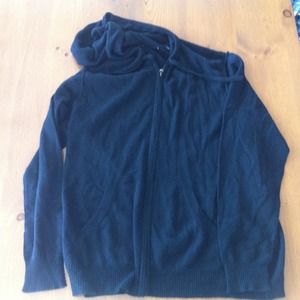 Cashmere zip down hoodie
