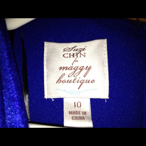 PRICE DROP!! Suzi Chin Sapphire Blue Dress - Picture 4 of 4