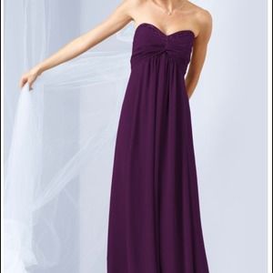Long chiffon strapless dress