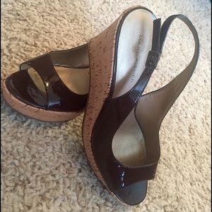 Gorgeous Brown Patent Leather platform