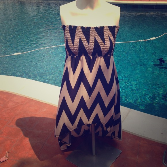 Chevron Maxi, high low dress