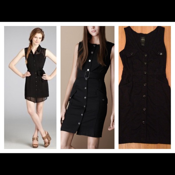 🌟REDUCED🌟 Black button up utility dress