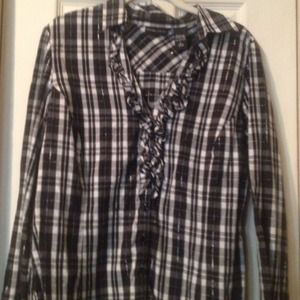 Black and white plaid shirt