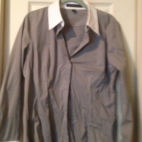 Grey with black pinstripe dress shirt