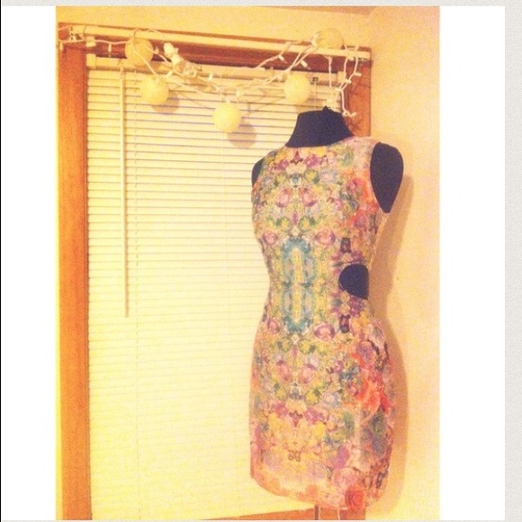 FLORAL MIRROR DRESS