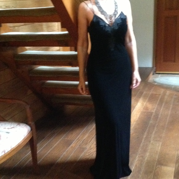 Cashe long velour gown