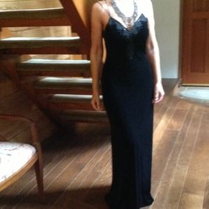 Cashe long velour gown