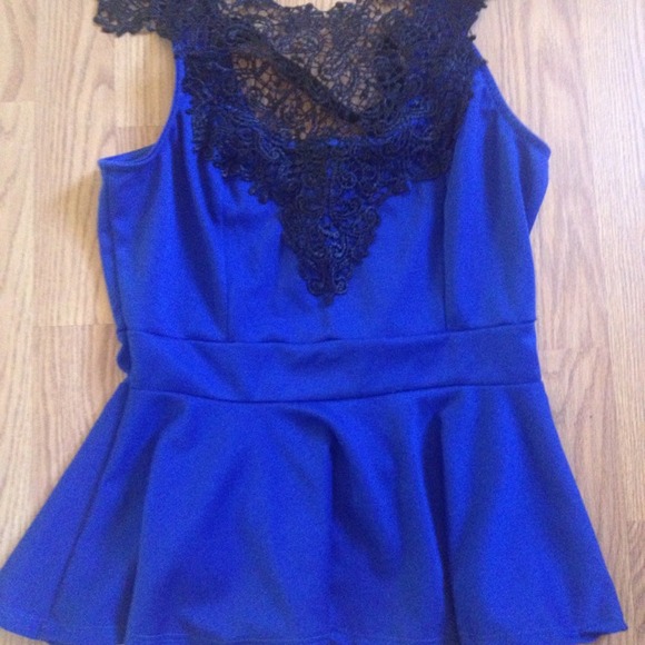 New Royal Blue Peplum top