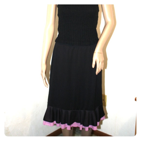 PS Per Seption black and pink skirt. - Picture 1 of 4