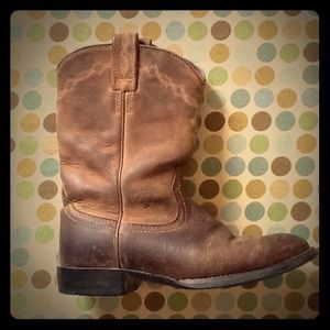 Leather Ariat Boots, "worn-in style"