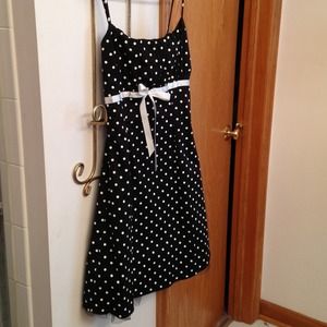 Polkadotted cocktail dress