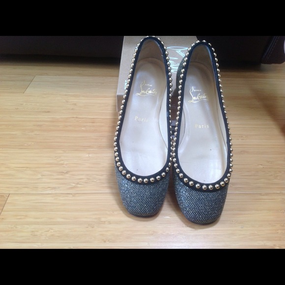 Christian Louboutin Rotapla Glittered  Flats