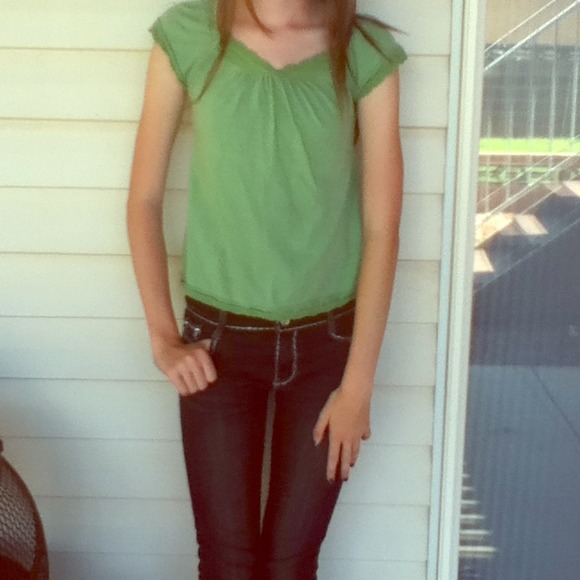 Green faded glory top