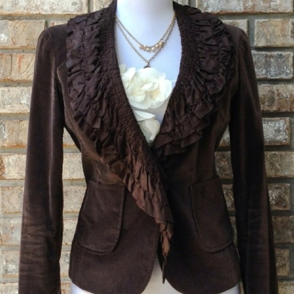 🌻Bundled🌻 Moda Velveteen Brown Blazer - Picture 2 of 3