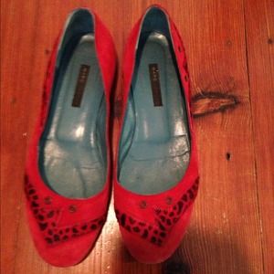 Marc Jacobs Suede Flats with fur detail