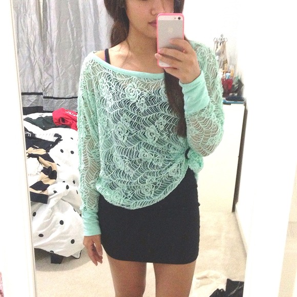 Batwing See-through Coverup/shirt