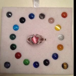 Heart Ring with Interchangeable Stones