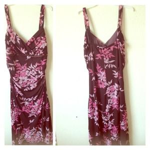 High low pink floral dress