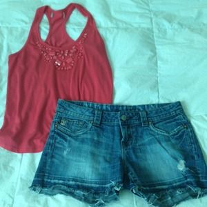 MEK denim cut off shorts