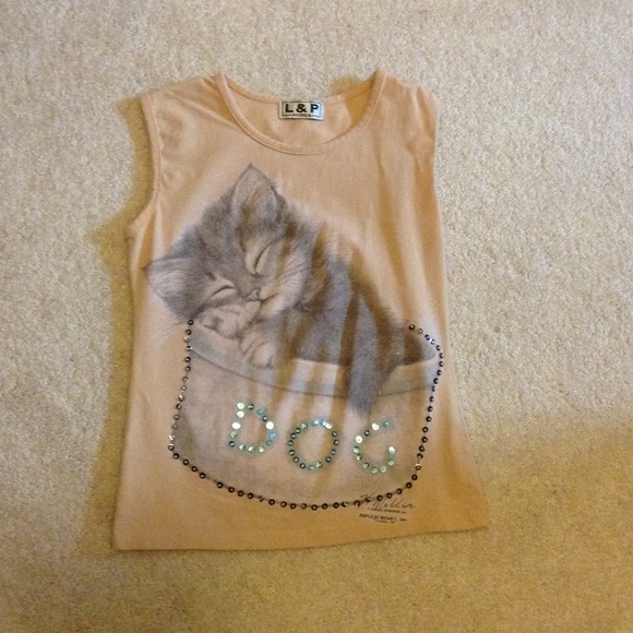 Sleepy kitty tank top