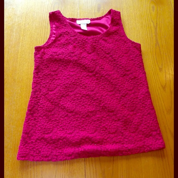 Red lace tank