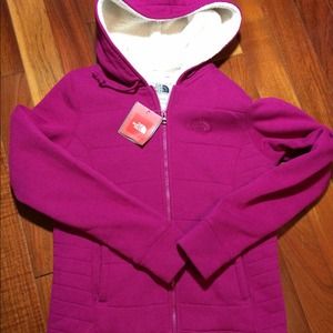 😈Pink/Purple Northface Full Zip Grey Hoodie😈