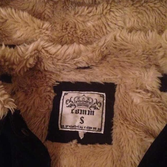 Navy jacket with full fur lining - Picture 4 of 4