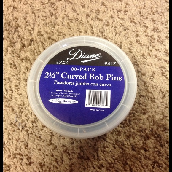 Diane 80 pack 2.5 inch curved bobby pins #417 black