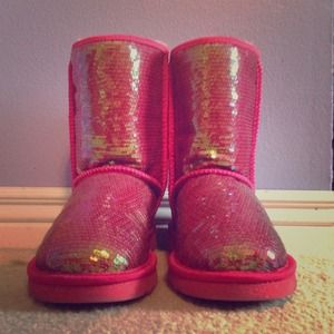 Pink Sequin Uggs Size 8