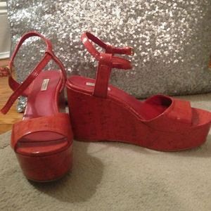 Coral Zara wedges!!