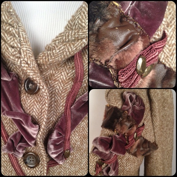 Brown Tweed Blazer by Olive of UK - Picture 2 of 4