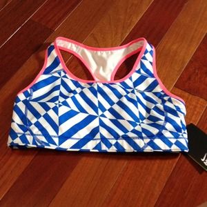 Pink White Blue Nike Sports Bra