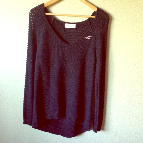Hollister Sweaters - Dark Blue Knitted Hollister Sweater