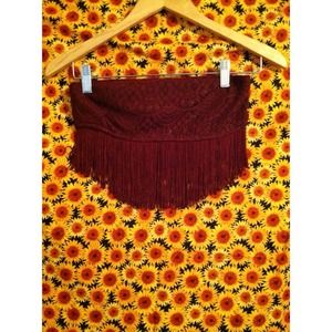 Burgundy bandeau