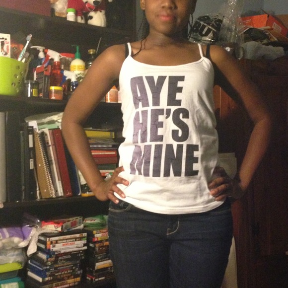 Custom text phagetti strap tank