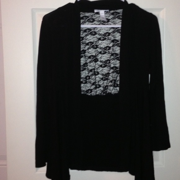 Black over shirt with lace back