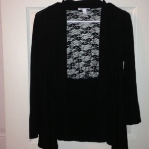 Black over shirt with lace back