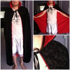 Vampire Red black cape costume Halloween