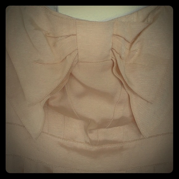 Anthropologie Strapless Butter Color Dress