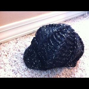 Justice .. Black fun dressy hat