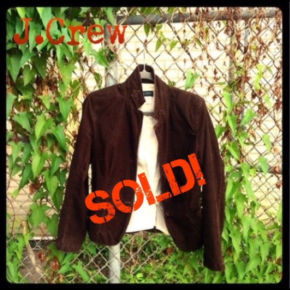 🍁SOLD!! Brown Corduroy JCrew Jacket🍂