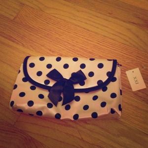 NWT Forever 21 polka dot makeup bag