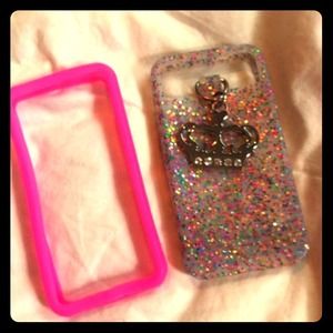 👑Juicy couture IPhone 4/4s glitter silicone case