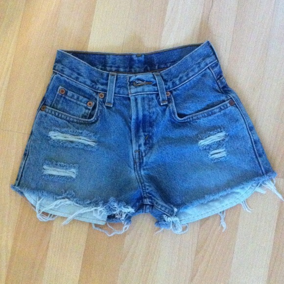 Levi's vintage distressed high waisted shorts